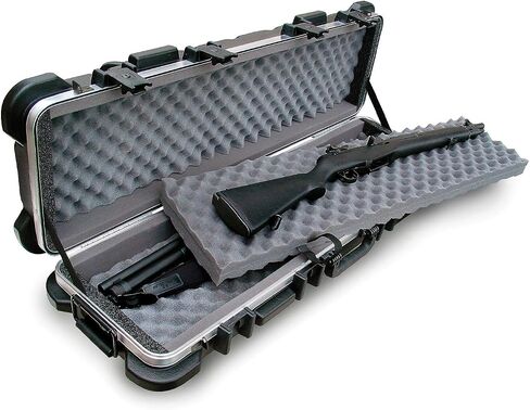 SKB Cases 2SKB-4009 Hard Exterior ATA 300 Category 1 Waterproof Short Double Rifle Transport Case, Black in Saudi Arabia