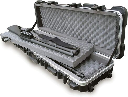 SKB Cases 2SKB-4009 Hard Exterior ATA 300 Category 1 Waterproof Short Double Rifle Transport Case, Black in Saudi Arabia