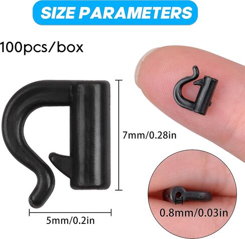 Quick Change Spinner Clevis - 100pcs Fishing Plastic Quick Snaps for Spinner Blades Plastic Fishing Clevis for Walleye Rig Crawler Harness Spinnerbait Black/White in Kuwait