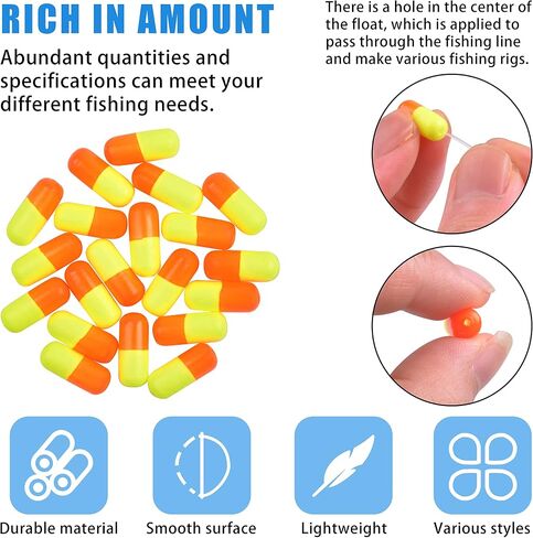 Pompano Rigs Foam Floats for Surf Fishing, Snell Floats Fishing Rigs Cylinder Float Bottom Rig Walleye Rig Making Kit Trout Catfish in Saudi Arabia