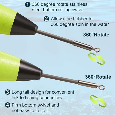 10 Pieces EVA Foam Fishing Floats Without Fishing Glow Sticks, Night Lighted Fishing Bobbers Slip Floats with Glowing Stick Tubes for Fishing in Saudi Arabia