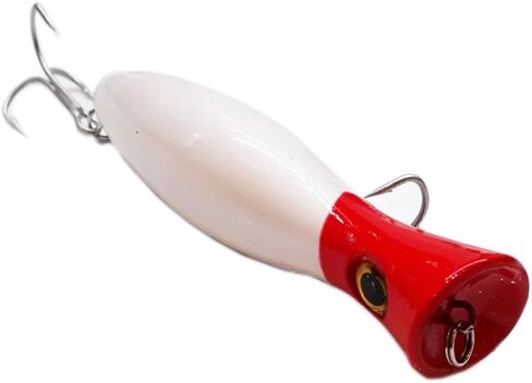 Large Top Water Popper 4.75 in/1.5 oz Lure Artificial Seal Lure 3D Eyes Hard Popper with Hooks and Ring for Saltwater Offshore, Surf Fishing, Bass, Bluefish, Giant Jack in Kuwait