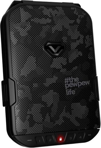 VAULTEK LifePod 10 Compact Lockable Weatherproof Case with Built-in Lock, Steel Security Cable, & TSA Handgun Case or Car Safe, Portable Travel Pistol Safe/Titanium Gray/Biometric in Kuwait