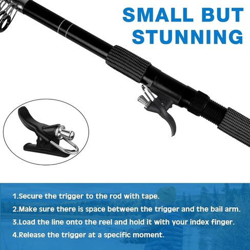 Wettarn 4 Pcs Sea Fishing Casting Trigger Surf Fishing Trigger Aid Surf Fishing Gear for Pole Rod Shore Beach Thumb Finger Accessories, Black in Saudi Arabia