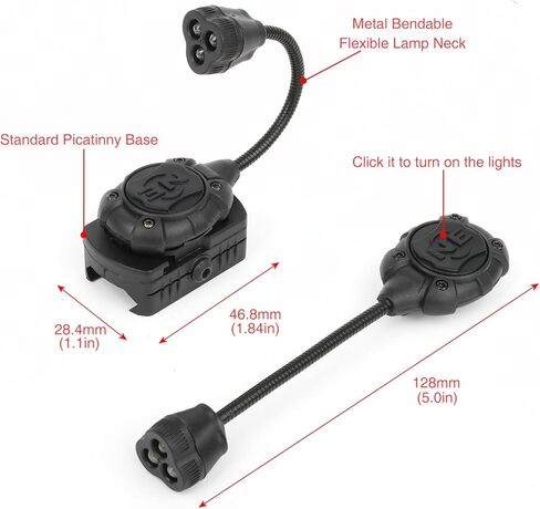 Tactical Helmet Light Military with IR + Red LED Task Lamp, Survival Signal Light Helmet Accessories Mount for Mich Fast Helmet Molle System 20mm Picatinny Rail Outdoor Sports in Kuwait