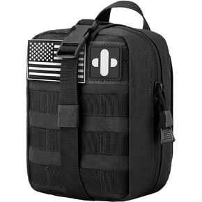 MEQI Medical MOLLE Tactical Pouch, EMT First Aid IFAK Rip-Away Utility Pouch for Camping Hunting Hiking Home Car and Adventures