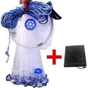 Cast Fishing Net with Aluminum Frame, 0.8 inch Mesh, 7.8-13.8 ft Diameter in Saudi Arabia