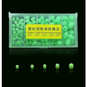 BLUERICE 100pcs Luminous Fishing Beads, Soft Plastic Fishing Bait Eggs Fishing Tackle Tools Fishing Luminous Balls for Saltwater Freshwater