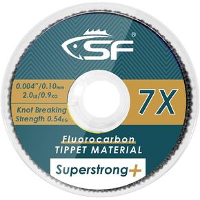 SF Clear Fluorocarbon Tippet Line with Holder Fly Fishing Tippets Leaders Trout 0X 1X 2X 3X 4X 5X 6X 7X in Kuwait