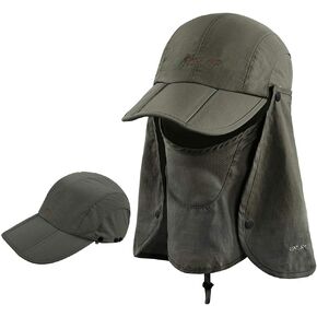 icolor Foldable Fishing Hat Sun Cap for Men Women,UPF50+ Sun Protection Baseball Golf Ponytail Hats