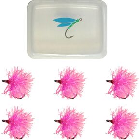 Thor Outdoor Crystal Flash Egg Fly with Case - Wet Fishing Flies for Steelhead Trout, Salmon, Panfish, Bluegill in Kuwait