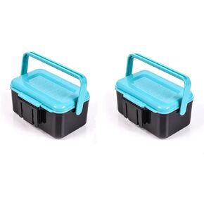 Comsnows 2PCS Worm Bait Holder, Bait Storage Box, Fishing-Accessories Boxes Storage Containers （Blue）
