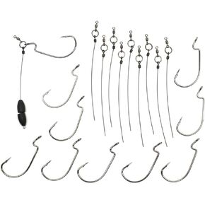 Harmony Fishing - Punch Shot Rig Kit (4/0 EWG Hooks) [Interchangeable Hook Leadered Punchshot Rig] – Tokyo Style Rig/Jig for Bass Fishing in Saudi Arabia