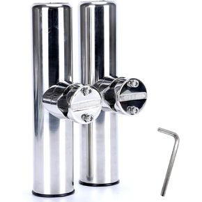 Amarine Made Boat Rod Holders Clamp Stainless Steel Rod Holders Clamp on Fishing Rod Holder for Rails 22mm (7/8") to 25mm (1") diam (2 PCS) in Kuwait