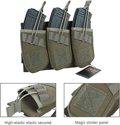 EXCELLENT ELITE SPANKER Single/Double/Triple Open Top Molle Mag Pouch AK Magazine Pouch for AK47 AK74 AR-15 Pmags Magazine in Saudi Arabia