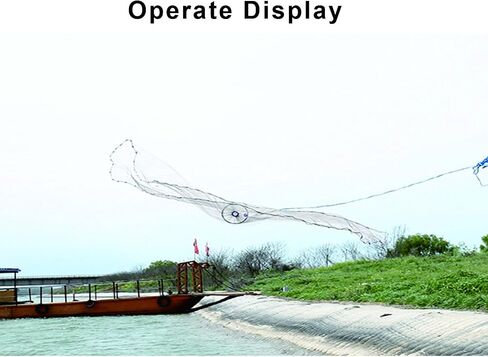 Cast Fishing Net with Aluminum Frame, 0.8 inch Mesh, 7.8-13.8 ft Diameter in Kuwait