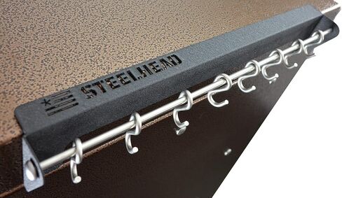 Steelhead Outdoors Case Keeper, Magnetic Gun Safe Organizer, Soft Case Hook, 8 hooks, Made in USA, Stainless Rod and Hooks in Saudi Arabia