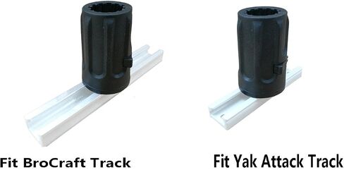 Brocraft Power Lock Rod Holder with Fishing Kayak Track Adaptor/Kayak Track Rod Holder in Kuwait