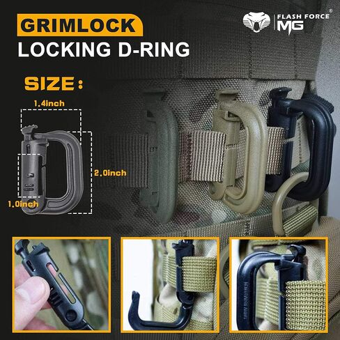 مجموعة MGFLASHFORCE مكونة من 18 ملحقًا من ملحقات Molle ومشابك وأشرطة مرفقة مع حقيبة لحقيبة ظهر تكتيكية مقاس 1 بوصة وسترة تكتيكية in Kuwait