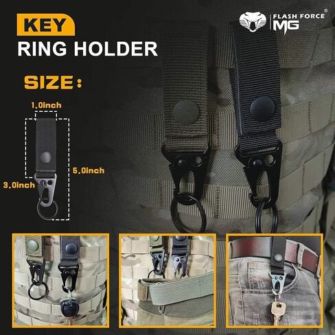 مجموعة MGFLASHFORCE مكونة من 18 ملحقًا من ملحقات Molle ومشابك وأشرطة مرفقة مع حقيبة لحقيبة ظهر تكتيكية مقاس 1 بوصة وسترة تكتيكية in Kuwait