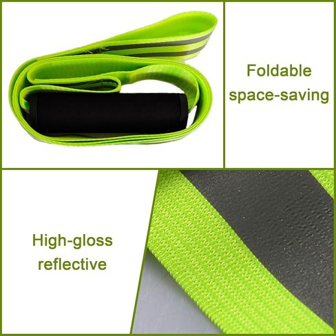 Deer Drag Harness and Gloves,Deer Hunting Accessories for Men,Deer Drag Rope With Non-Slip Handle,Hunting Gear and Accessories,Durable and Safe Reflective Green Deer Leash,Hunting Accessories for Deer in Kuwait