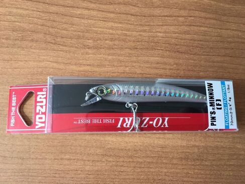 Yo-Zuri F1162-HSR Pins Minnow Floating Diver Lure, Holographic Silver Minnow in Saudi Arabia