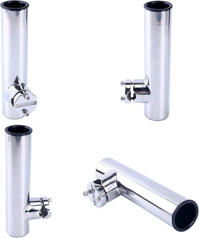 Amarine-made 4Pcs Stainless Clamp on Fishing Rod Holder for Rails 7/8" to 1" - Lower Clamp - 7744sn-1 in Saudi Arabia