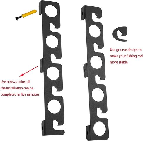 صنارة صيد السمك حامل سقف لصيد السمك، حامل سناد صيد السمك للخدمة الشاقة رف تخزين للحائط، حامل لقصبة الصيد، حامل جداري للجراج، كابينة وقبو، يحمل 8 صنارة صيد in Kuwait