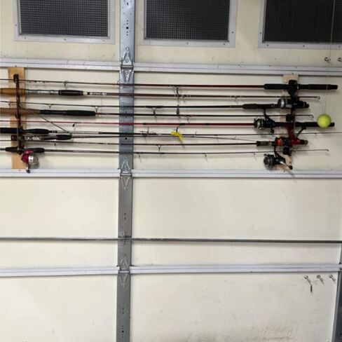 صنارة صيد السمك حامل سقف لصيد السمك، حامل سناد صيد السمك للخدمة الشاقة رف تخزين للحائط، حامل لقصبة الصيد، حامل جداري للجراج، كابينة وقبو، يحمل 8 صنارة صيد in Kuwait
