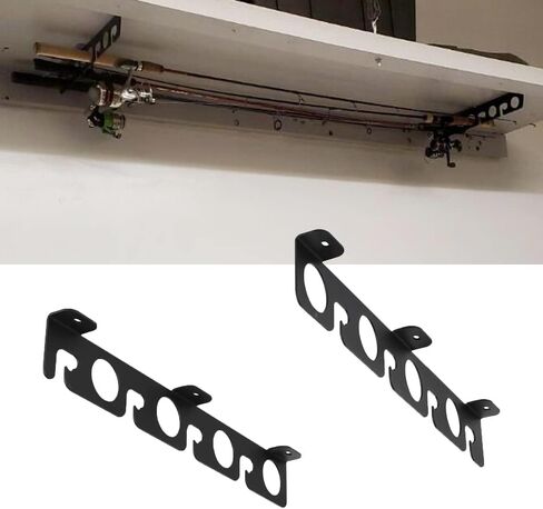 صنارة صيد السمك حامل سقف لصيد السمك، حامل سناد صيد السمك للخدمة الشاقة رف تخزين للحائط، حامل لقصبة الصيد، حامل جداري للجراج، كابينة وقبو، يحمل 8 صنارة صيد in Kuwait