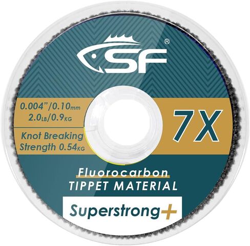 SF Clear Fluorocarbon Tippet Line with Holder Fly Fishing Tippets Leaders Trout 0X 1X 2X 3X 4X 5X 6X 7X in Kuwait