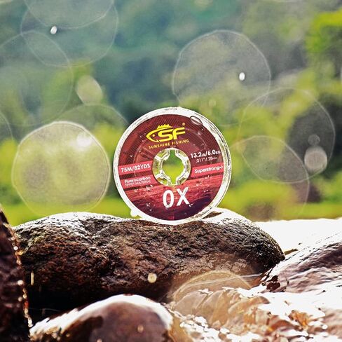 SF Clear Fluorocarbon Tippet Line with Holder Fly Fishing Tippets Leaders Trout 0X 1X 2X 3X 4X 5X 6X 7X in Kuwait