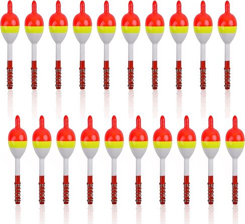 Wood Slip Bobbers Fishing Floats and Bobbers Spring Oval Stick Slip Floats for Crappie Catfish Trout Panfish Walleyes Bass Fishing 10/20pcs in Kuwait