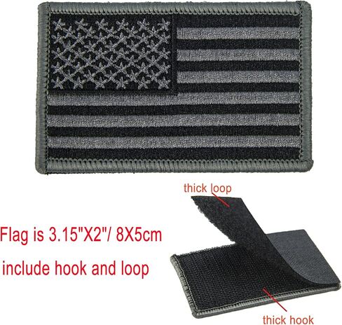 لوحة رقعة Molle مع حلقة قطع بالليزر، حامل عرض رقعة Molle لحقيبة الظهر، لوحة رقعة صغيرة مقاس 6X3.2 تتضمن رقعة العلم الأمريكي (قطعتان أسود) in Kuwait