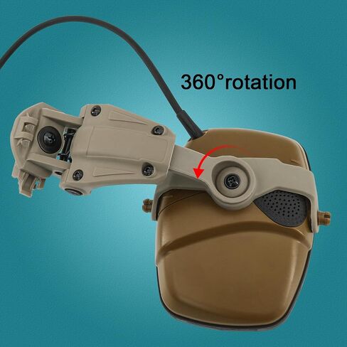Hearing Protection Noise Cancelling Sound Amplification with Gel Ear Pad/ARC Rail Adapter Ideal for Shooting Sport in Kuwait