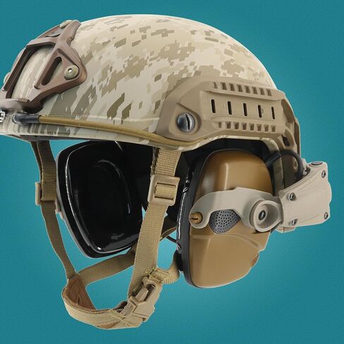 Hearing Protection Noise Cancelling Sound Amplification with Gel Ear Pad/ARC Rail Adapter Ideal for Shooting Sport in Kuwait