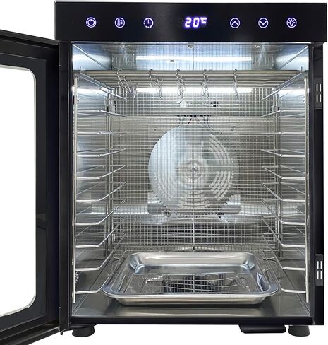 Kalahari Khabu Biltong Boss Biltong Maker and Drying Cabinet, Stainless Steel Food Dehydrator with Full Temperature Control, 10 Tray Capacity, for Meat, Vegetables and Fruits, Black (800w) in Saudi Arabia