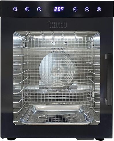 Kalahari Khabu Biltong Boss Biltong Maker and Drying Cabinet, Stainless Steel Food Dehydrator with Full Temperature Control, 10 Tray Capacity, for Meat, Vegetables and Fruits, Black (800w) in Saudi Arabia