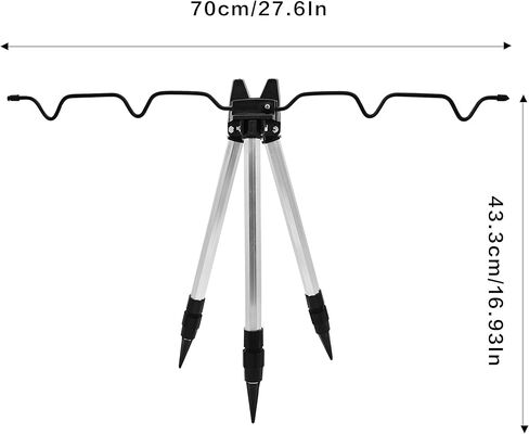 حامل صنارة صيد ثلاثي القوائم لحمل صنارة الصيد في المراب وصنارة صيد الاسماك في البنوك واعمدة الصيد in Kuwait
