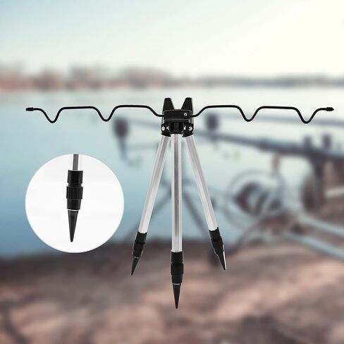 حامل صنارة صيد ثلاثي القوائم لحمل صنارة الصيد في المراب وصنارة صيد الاسماك في البنوك واعمدة الصيد in Kuwait