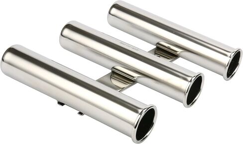 Amarine Made Multi Tube Fishing Rod Rack, 316 Stainless Steel Wall/Side Mounted Rod Holder Bracket Fishing Rod Pod Pole Holder for for Boat Truck Kayak Milk Crate Golf Cart Cooler in Saudi Arabia