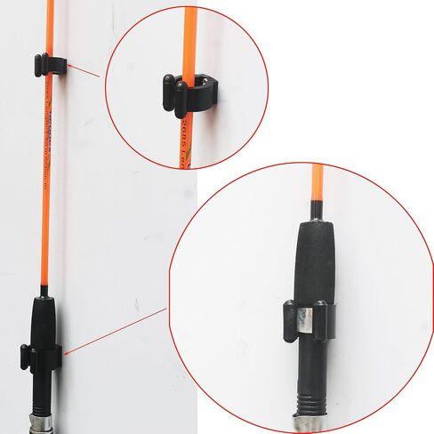 5 Sets Fishing Rod Storage Clip Storage Holders Fishing Rod Storage Rack W Screw (Big -Hold handle, Small - Hold your pole) in Saudi Arabia