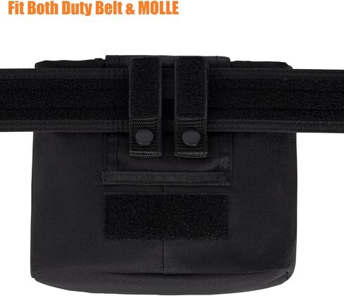 Dump Pouch for Duty Belt Battle Belt Roll Up Utility Tool Bag Magazine Drop Pouch w/MOLLE Clip Drawstring Open Foldable Recovery Storage Pack for Range Shooting Hunting in Saudi Arabia