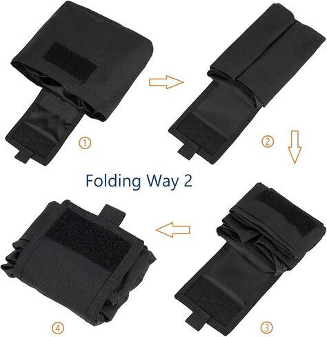 Dump Pouch for Duty Belt Battle Belt Roll Up Utility Tool Bag Magazine Drop Pouch w/MOLLE Clip Drawstring Open Foldable Recovery Storage Pack for Range Shooting Hunting in Saudi Arabia
