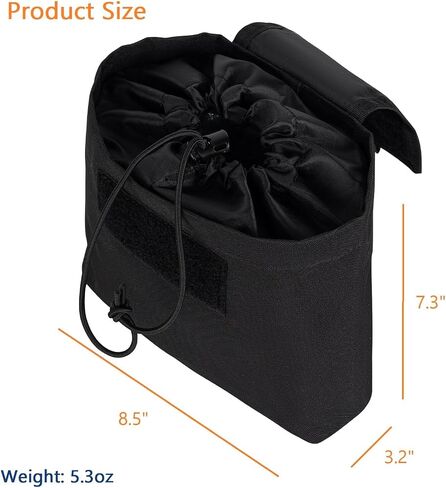 Dump Pouch for Duty Belt Battle Belt Roll Up Utility Tool Bag Magazine Drop Pouch w/MOLLE Clip Drawstring Open Foldable Recovery Storage Pack for Range Shooting Hunting in Saudi Arabia