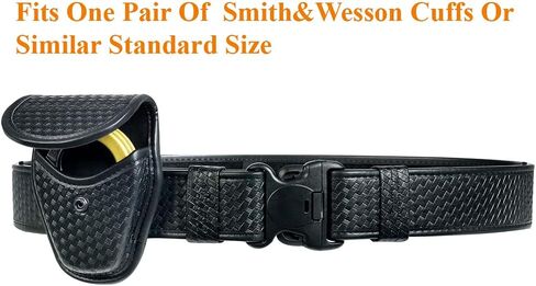 Molded Single Handcuff Pouch Cop Sheriff Police Law Enforcement Military Standard Handcuff Holder with Secure Snap Closure in Kuwait