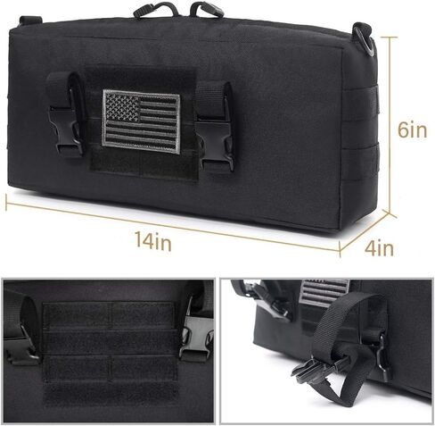 WYNEX Tactical Increment Molle Pouch, Vertical EDC Utility Pouches Sling Bag Military Multi-Purpose Large Capacity with Shoulder Strap Modular Design in Kuwait