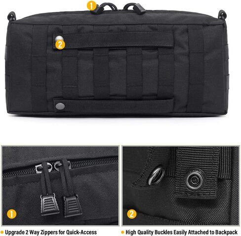 WYNEX Tactical Increment Molle Pouch, Vertical EDC Utility Pouches Sling Bag Military Multi-Purpose Large Capacity with Shoulder Strap Modular Design in Kuwait
