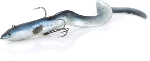 Savage Gear Real EEL Pre-Rigged Fishing Bait, 1 1/3 oz, Blue Back Pearl, Realistic Contours & Movement, Durable Construction, Dual Hook Configuration, Available in 3 Sizes (8"-16") in Kuwait
