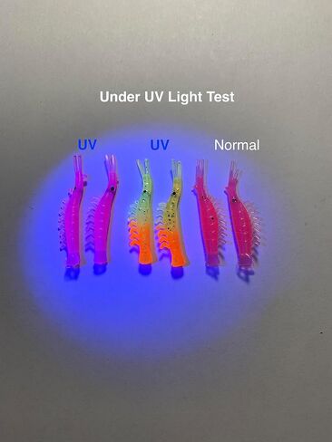 Loch Ness Tackle Micro Shrimp Lures Kokanee Trout UV Coated Luminous 1.7inch, Size 2, Orange,Green,Red, 18cm*10cm*2cm in Saudi Arabia